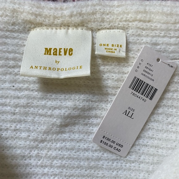 NWT Off-White Knit Twisted front infinity wrap, shawl, scarf Maeve Anthropologie - Picture 3 of 7